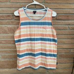 Patagonia Worn Wear Striped Tank Top Large